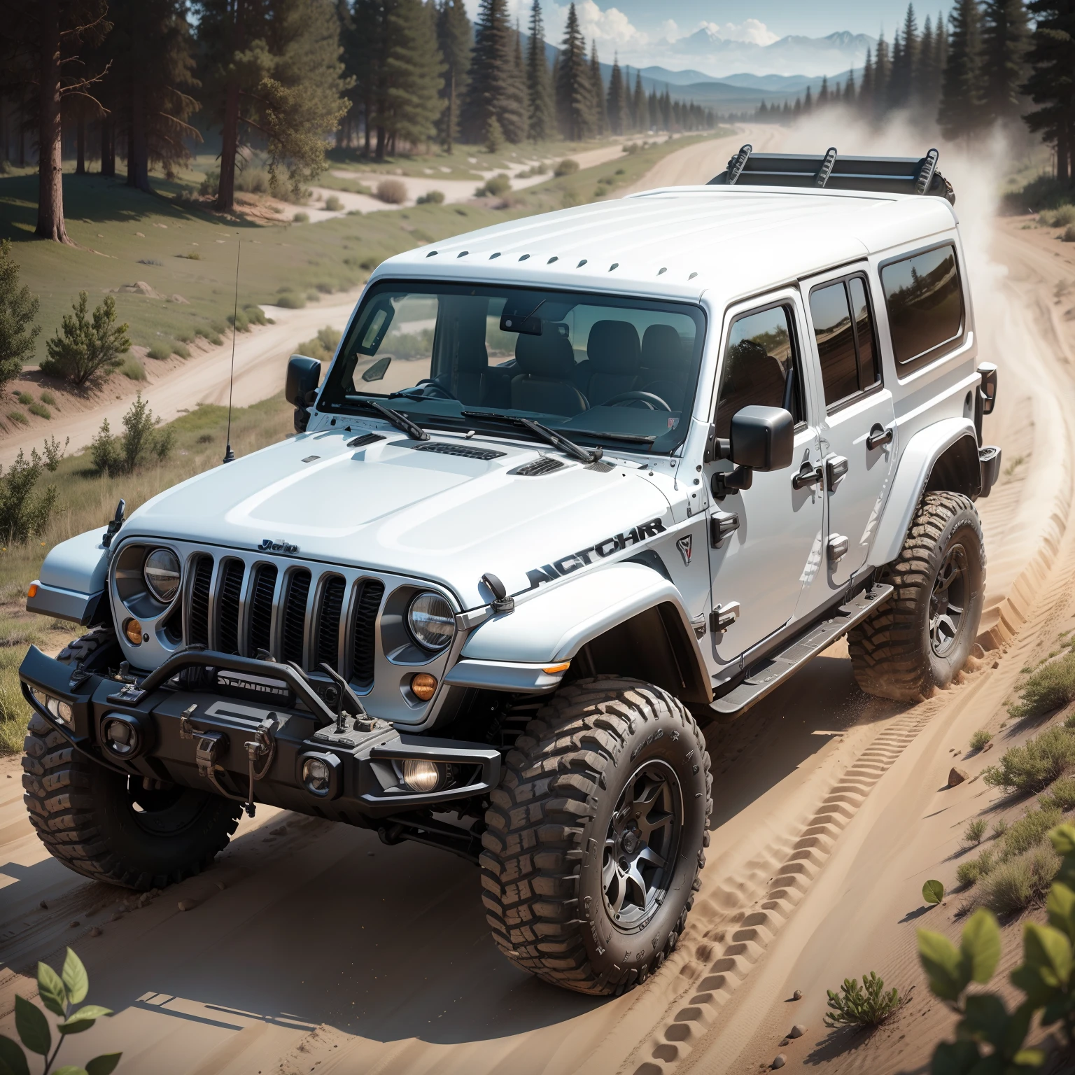 Off road jeep vactor