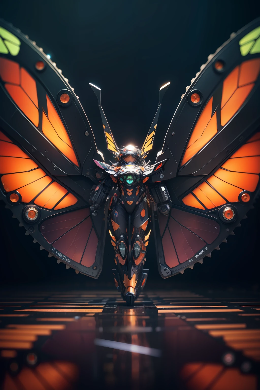 butterflys, Complex gear wings, Machinary, mirai, Surrealism, depth of field, stereogram, reflection light, UHD