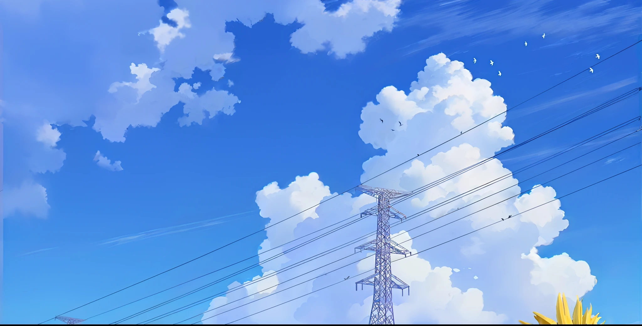 A field with sunflowers and electric wires in the background, rural landscape, arte de fundo, scenery wallpaper, The real world, lindo cenario, beautiful scence, scenecy, Beautiful Peace Scene, scenecy, naturey, movie background, Nature wallpaper, , Landscape concept art, amazing wallpapers, Scenes