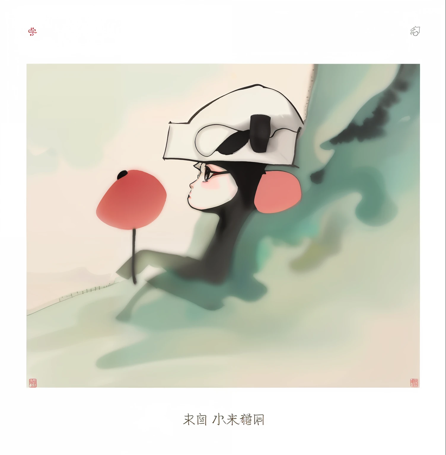 Alafeld painting of a man wearing a hat and glasses, Kane, Artistic cover, author:Kuncan, album covers!, author:Xia Chang, Inspired by Cao Zhibai, music album art, album covers, Hand-drawn, handpainted, stickfigure, new album cover, inspired by Zhichao Cai, Character Album Cover, author:Yan Hui