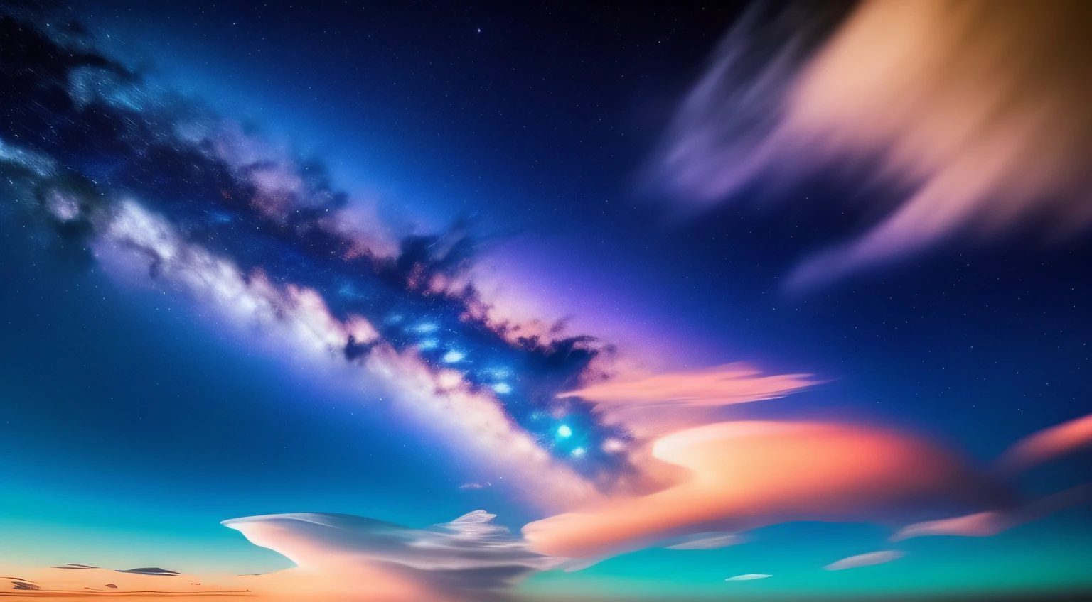 Skysky,kosmos,As estrelas,galactic,themoon,Colorful clouds