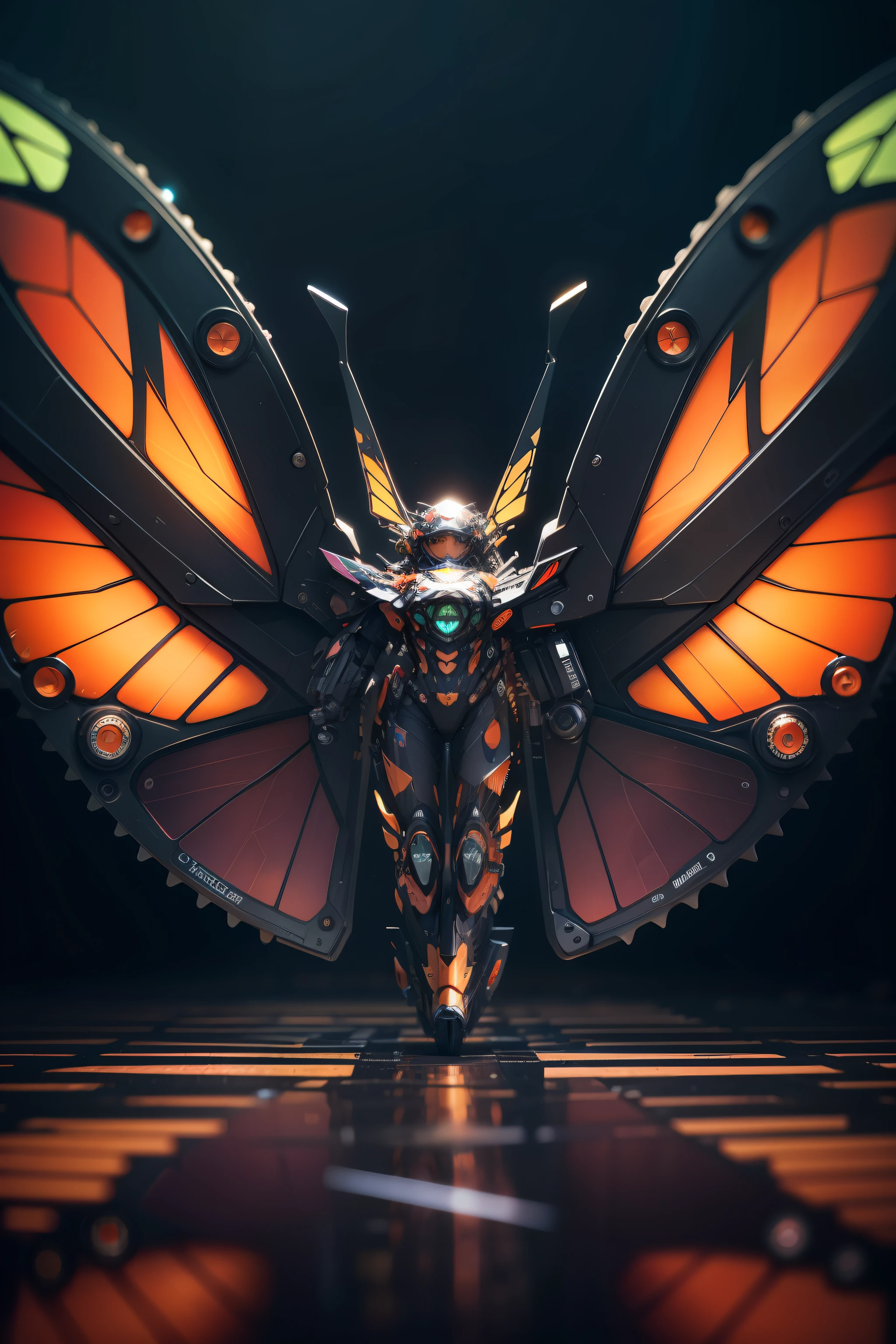 butterflys, Complex gear wings, Machinary, mirai, Surrealism, depth of field, stereogram, reflection light, UHD