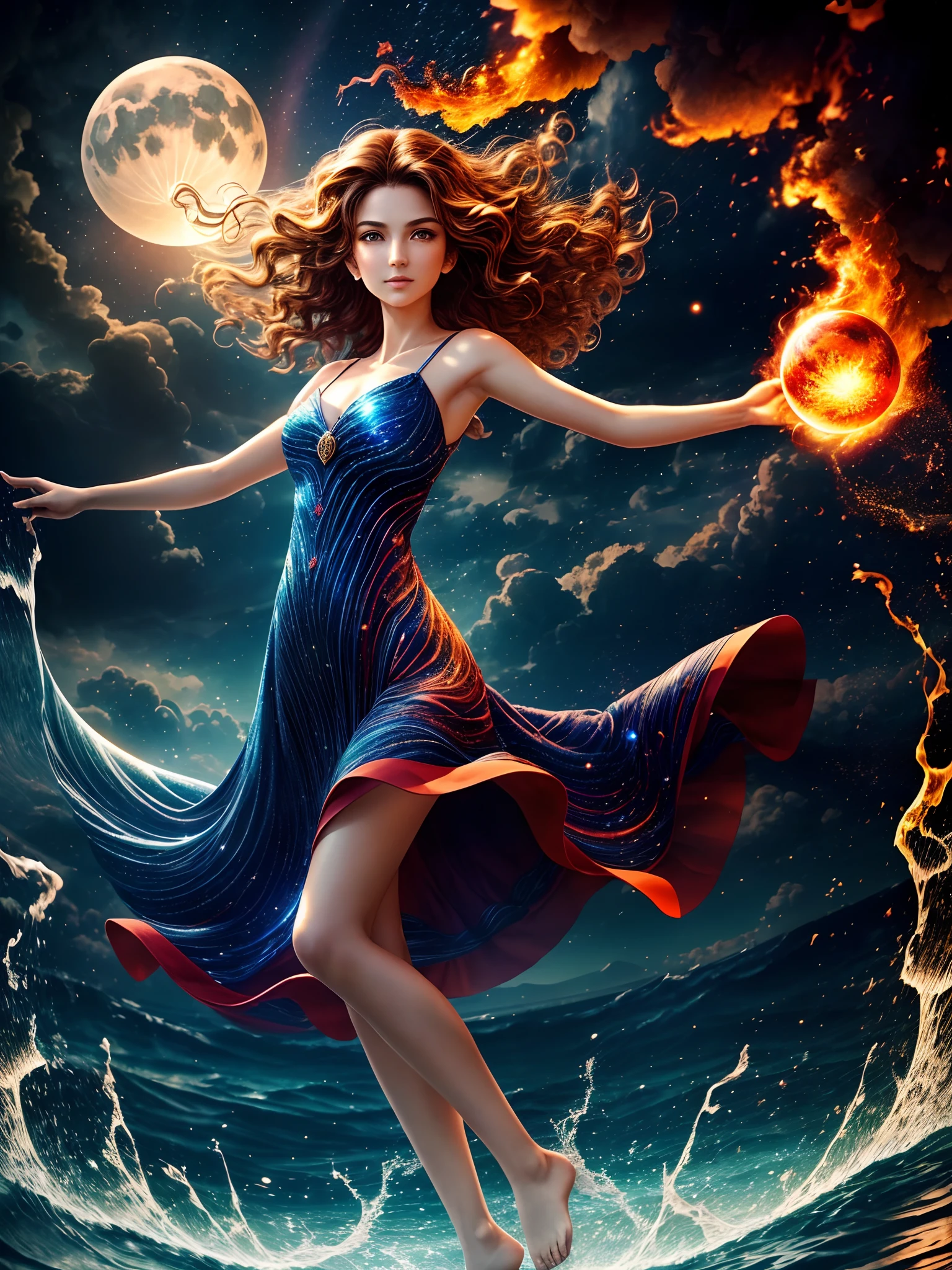 (masterpiece:1.1), (best quality:1.2), (artwork:1.1) of (real adult catgirl in light nightdress, dynamic pose:1), skinny, thin legs, thin hips, crepuscular rays, (scenic, floating short hair, tender, natural skin, upper body, tall), (crisp:1.1), (ultra detailed, ultra detailed cg background), full body colorful tattoo, firestorm, centered, colorful, glowing, (depth of field), wavy hair, finely detailed, (edge detection:1), (120mm), beautiful eyes, (intense lighting:1.1), (ultrasharp), fine art, creative, face, bokeh, photographed on a Fujifilm GFX 100S, macro lens, orange, cold blue, fireball, engulfed in flames, flight, sunny, dynamic, physics, sky, lava, moons, shockwaves, red-hot, magic, wizardry, spheres, concentric