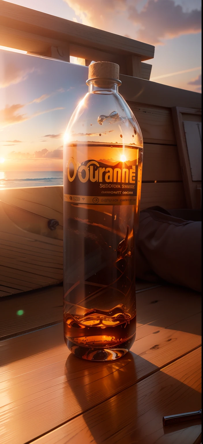 Change this bottle to adune sunset, professional product photography