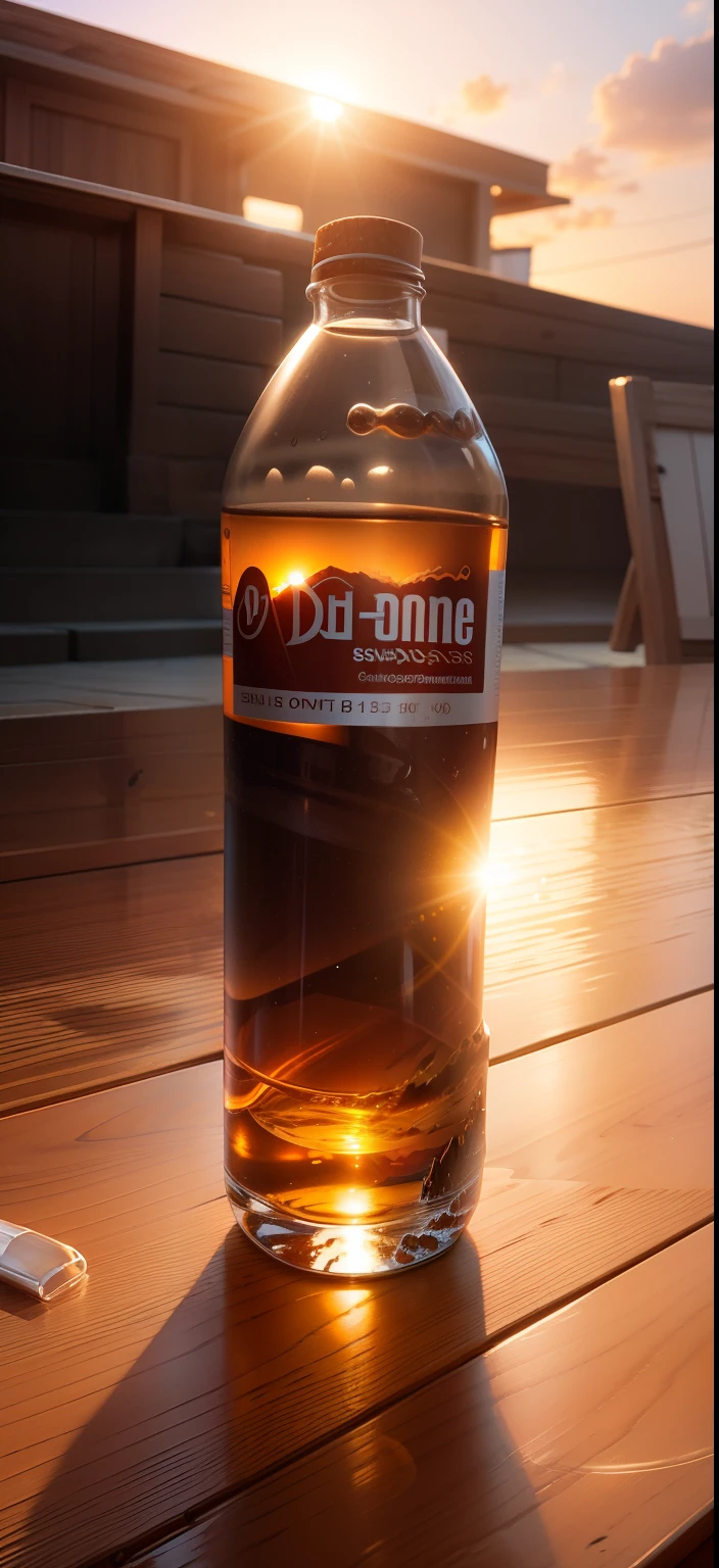 Change this bottle to adune sunset, professional product photography