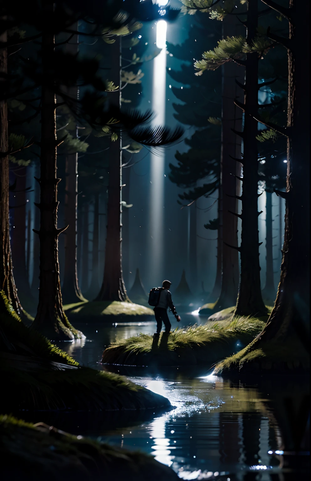 obra maestra, La mejor calidad, (muy detallado CG unificado 8k wallpaper), dynamic lighting, (tenebroso bosque alienigena de colores vivrantes), Bosque poco iluminado, strange slime, bathed in dark and ethereal light, resaltando cada detalle intrincado, adding dreamy quality to the scene, Tiempos misteriosos, dreamy details, Tiempo lluvioso, misterioso, warm and friendly atmosphere, atmospheric dust, underground scattering, Rastreo de luces, profundidad de campo, Bokeh, vivid colors, Cinema-like hard Lighting, sombras realistas, Hermosos detalles brillantes, movie, Renderizado de octanaje, Rastreo de luces, arte conceptual, Realidad, Motor Unreal 5