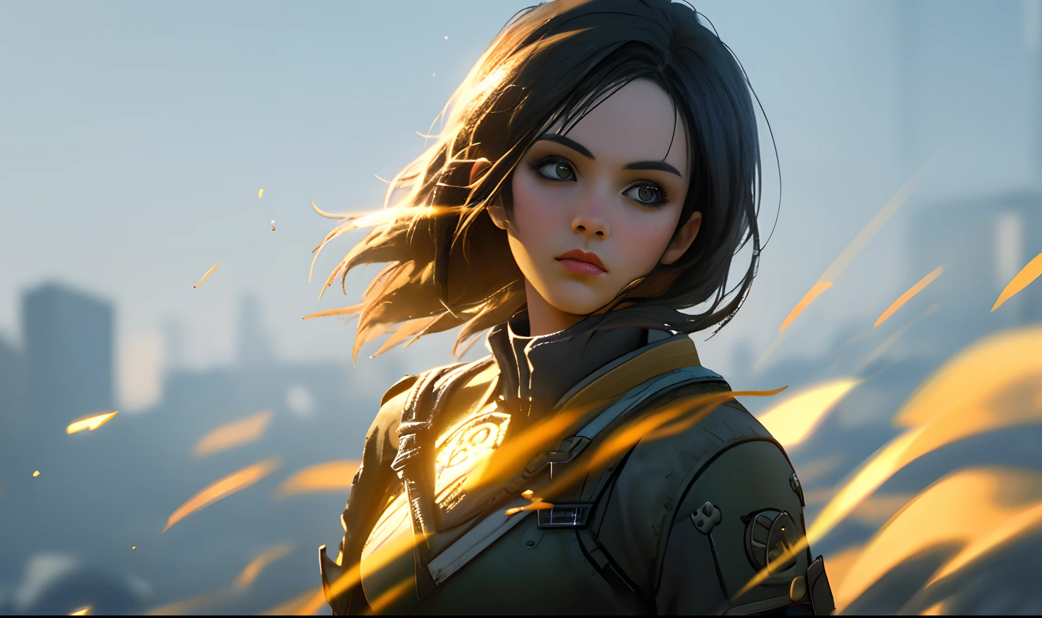 1girl,masterpiece, 8k,semi-realistic,4k,RTX,shaders,brilliant texture work