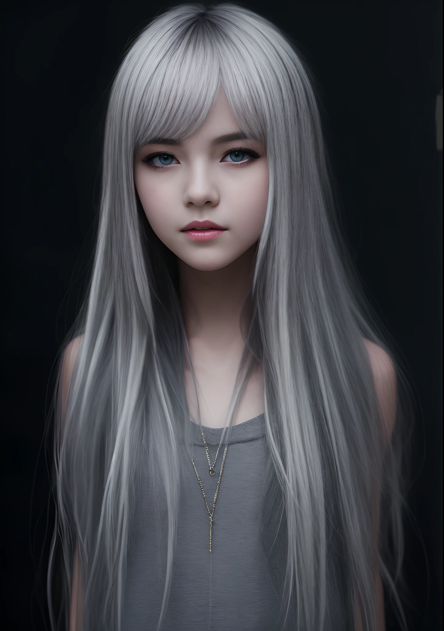 White-haired girl