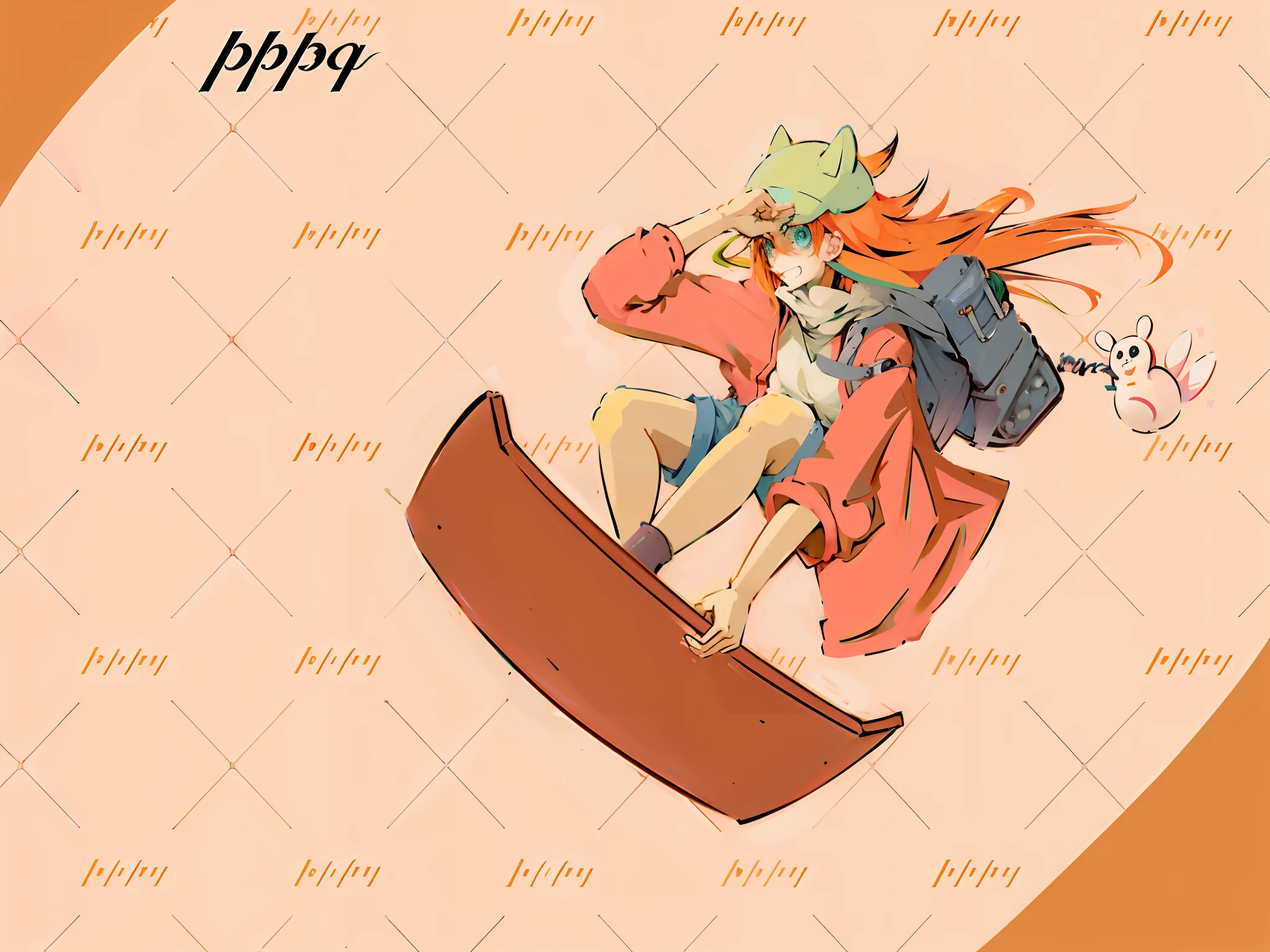 Anime girl riding skateboard with hat and coat, FLCL, :14 FLCL + Akira, flcl cover, Poppy, nami from one piece, cheerfulness!!!, ponyo hayao mitazaki, very very happy!, author:Ei-Q, :14 FLCL + jet grind radio, 2 d, 2D, Nami, Pisif