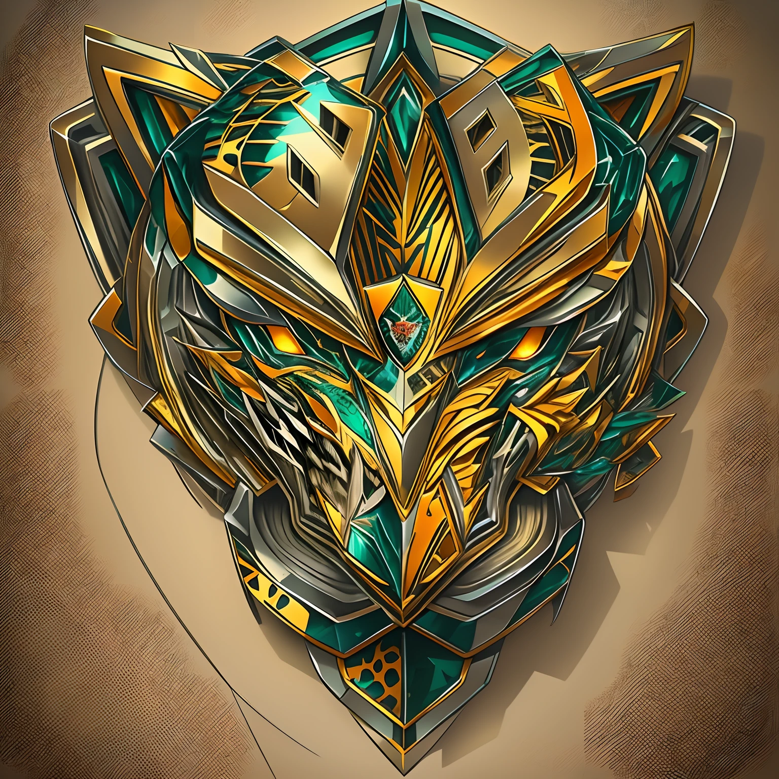 I'd like to guide you through creating a logo that combines the iconic essence of Transformers' insignias with the fierce look of a jaguar. To achieve this, follow these steps:
1. **Conceptualize the Design:** Begin by envisioning a logo that retains the classic shape of Transformers' insignias while incorporating the distinctive features of a jaguar's face. Imagine placing the jaguar's sharp eyes, prominent snout, and curved ears within the recognizable Transformers shape.
2. **Sketching:** Start by sketching the logo concept either on paper or digitally. Outline the familiar Transformers' insignia shape and then add the jaguar's facial characteristics within it. Focus on maintaining a balance between the two elements.
3. **Simplicity:** Embrace the simplicity that both Transformers and jaguars embody. Aim for clean lines and a streamlined design that captures the essence of both worlds.
4. **Color Palette:** Opt for a color palette that resonates with both themes. Use metallic tones like silver or gold for the main insignia shape, reminiscent of Transformers' machinery. Integrate shades of black, brown, or even a touch of orange to infuse the logo with the spirit of a jaguar.
5. **Details:** Infuse subtle details that pay homage to both the robotic Transformers and the wild jaguar. Consider incorporating mechanical patterns within the insignia, while also adding sleek fur-like textures or whisker-inspired lines.
6. **Typography:** If text is part of the logo, select a font that aligns with the Transformers' futuristic vibe while conveying the bold energy of a jaguar. Ensure the text is clear and legible within the logo's design.
7. **Feedback and Refinement:** Share your initial sketch with others to gather feedback. Use the input to refine the design, ensuring that the amalgamation of Transformers and jaguar elements is visually harmonious.
8. **Digital Rendering:** Once satisfie