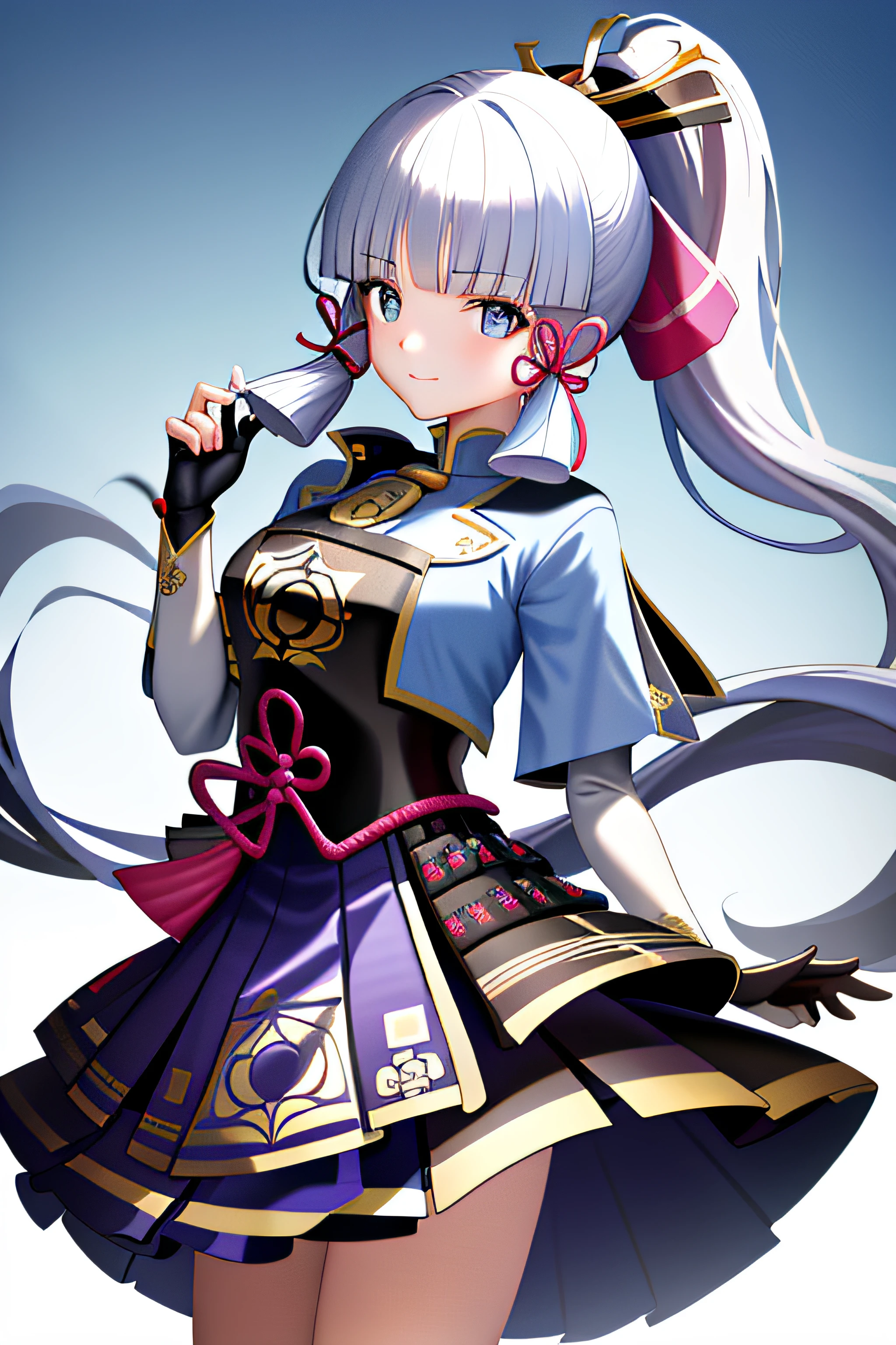 tmasterpiece,A high resolution,best qualtiy,1girl solo,kamisato_ayaka,ssmile,komono,On your stomach