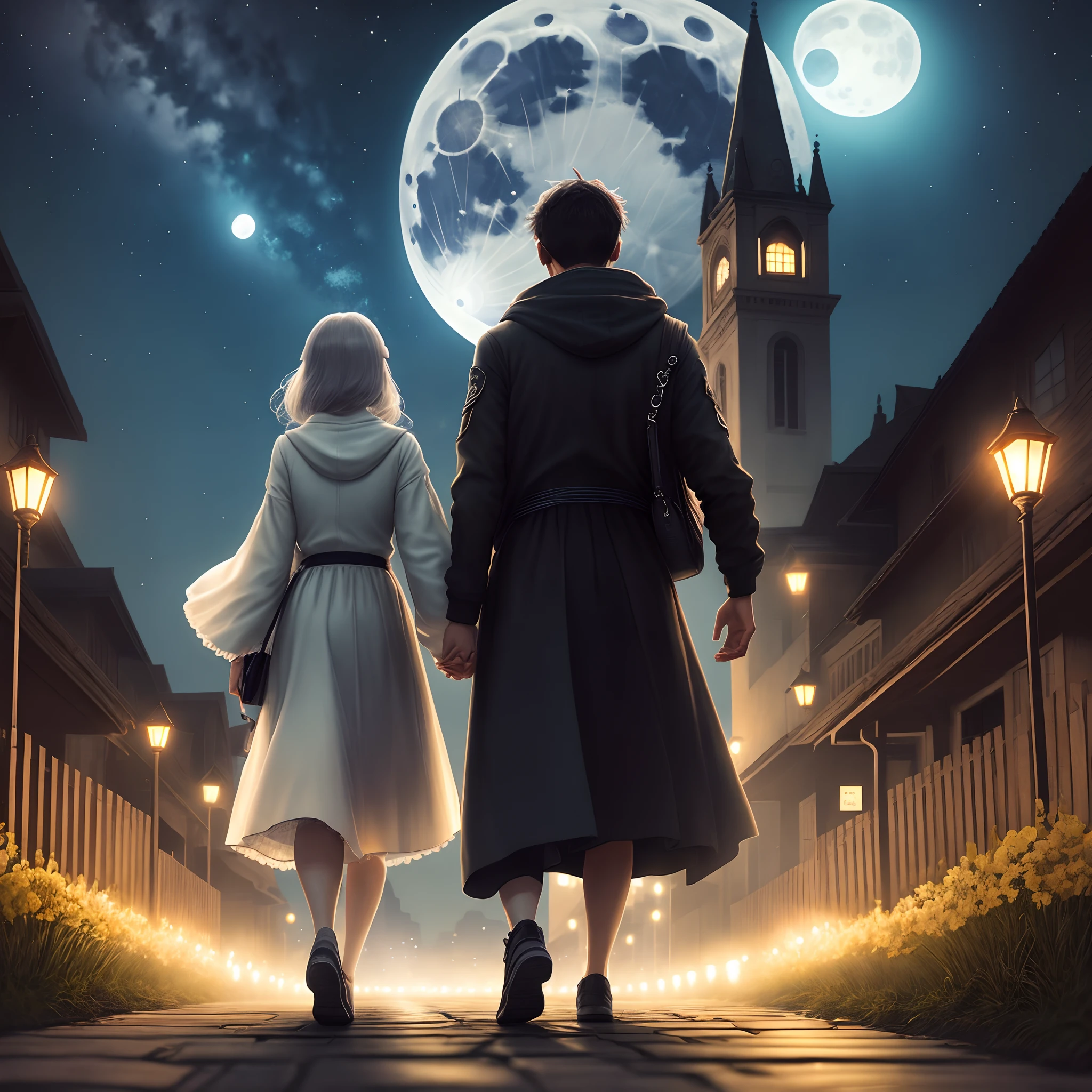 Walk freely under the beautiful moonlight