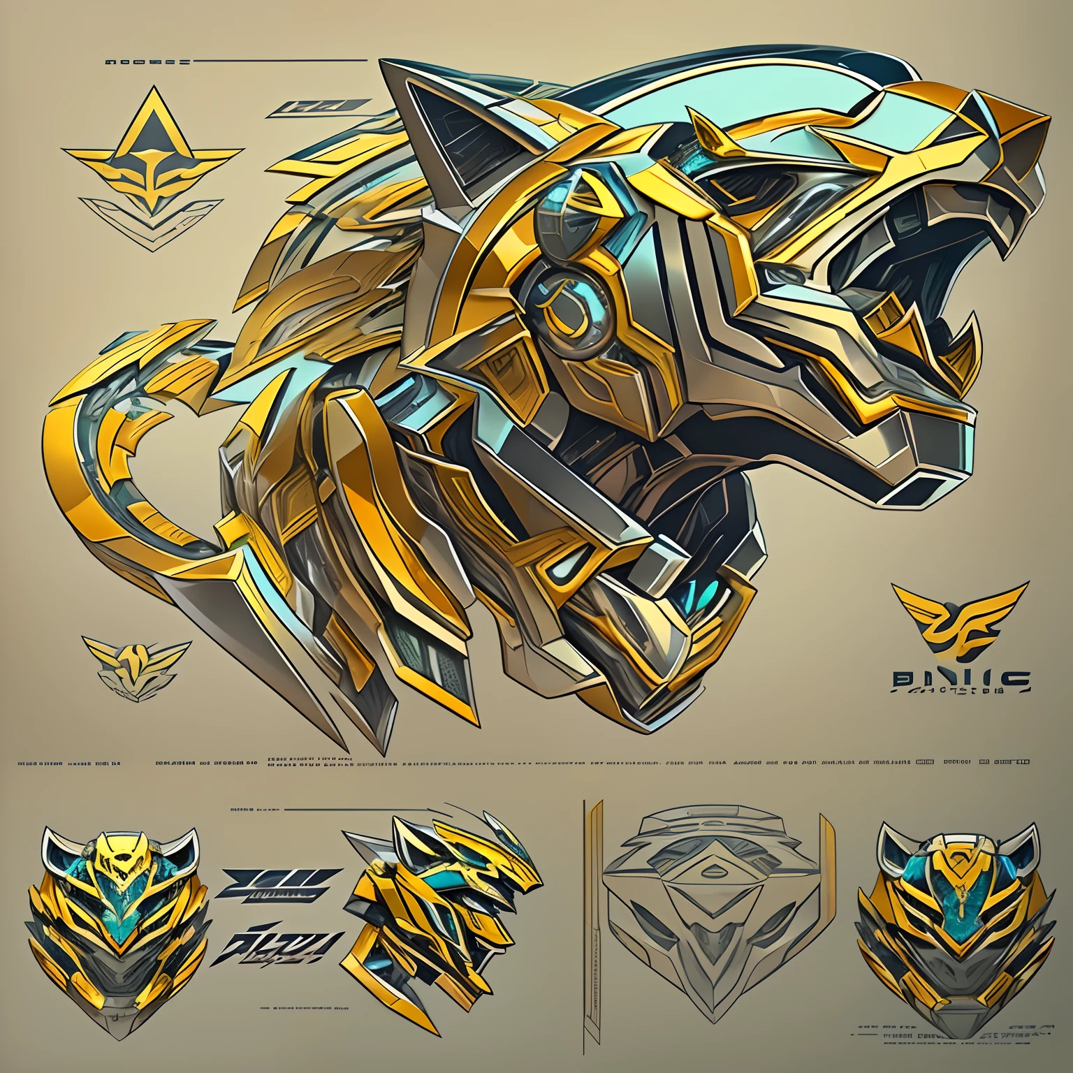 I'd like to guide you through creating a logo that combines the iconic essence of Transformers' insignias with the fierce look of a jaguar. To achieve this, follow these steps:
1. **Conceptualize the Design:** Begin by envisioning a logo that retains the classic shape of Transformers' insignias while incorporating the distinctive features of a jaguar's face. Imagine placing the jaguar's sharp eyes, prominent snout, and curved ears within the recognizable Transformers shape.
2. **Sketching:** Start by sketching the logo concept either on paper or digitally. Outline the familiar Transformers' insignia shape and then add the jaguar's facial characteristics within it. Focus on maintaining a balance between the two elements.
3. **Simplicity:** Embrace the simplicity that both Transformers and jaguars embody. Aim for clean lines and a streamlined design that captures the essence of both worlds.
4. **Color Palette:** Opt for a color palette that resonates with both themes. Use metallic tones like silver or gold for the main insignia shape, reminiscent of Transformers' machinery. Integrate shades of black, brown, or even a touch of orange to infuse the logo with the spirit of a jaguar.
5. **Details:** Infuse subtle details that pay homage to both the robotic Transformers and the wild jaguar. Consider incorporating mechanical patterns within the insignia, while also adding sleek fur-like textures or whisker-inspired lines.
6. **Typography:** If text is part of the logo, select a font that aligns with the Transformers' futuristic vibe while conveying the bold energy of a jaguar. Ensure the text is clear and legible within the logo's design.
7. **Feedback and Refinement:** Share your initial sketch with others to gather feedback. Use the input to refine the design, ensuring that the amalgamation of Transformers and jaguar elements is visually harmonious.
8. **Digital Rendering:** Once satisfie