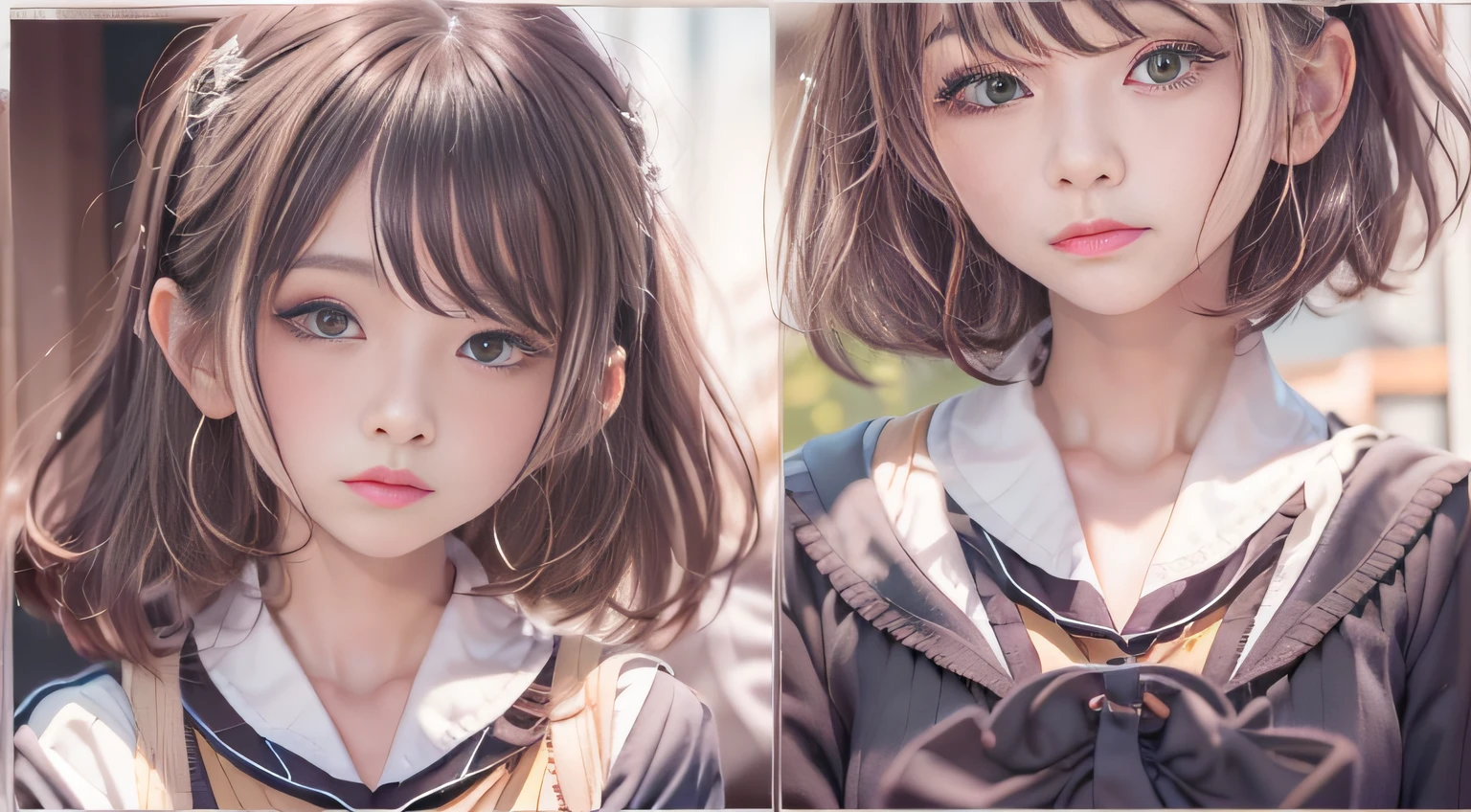 retinas, masutepiece, ccurate, Anatomically correct, Textured skin, Super Detail, high details, High quality, awardwinning, Best Quality, hight resolution, Close up of girl in 8k dress and shirt, loose coat collar sailor uniform, thin head,magical school student uniform, japanese girl school uniform, monochromes, Cute dress, katelynn mini cute style, dressed with long fluent clothes, School uniform, magic school uniform, black and white clothes, Stylish dress, school girl in gothic dress, Black Quick, Elegant clothes,((small tits,Thin leg,skinny thigh)),slim figure,extremely detailed eye and face、beatiful detailed eyes,Beautiful skins,finely detail、smooth hair,detailed hairs,Very fine hairs,(Knee-length skirt:1.7),((skirt rift:1.6)),1girl in,small tits,Thin leg,独奏,Wearing underwear,Smaller face,realistic facial expression,(Face to feel:1.6),Enchanted,Nasty look,(o-face:1.4),Functional,milky skin,Soft lips,Raw photo,Expression in love,Shyness,Longing for love,Sex appeal in girls,The smell of sex appeal,Color makeup,Lowered eyebrows、Whitening effect,