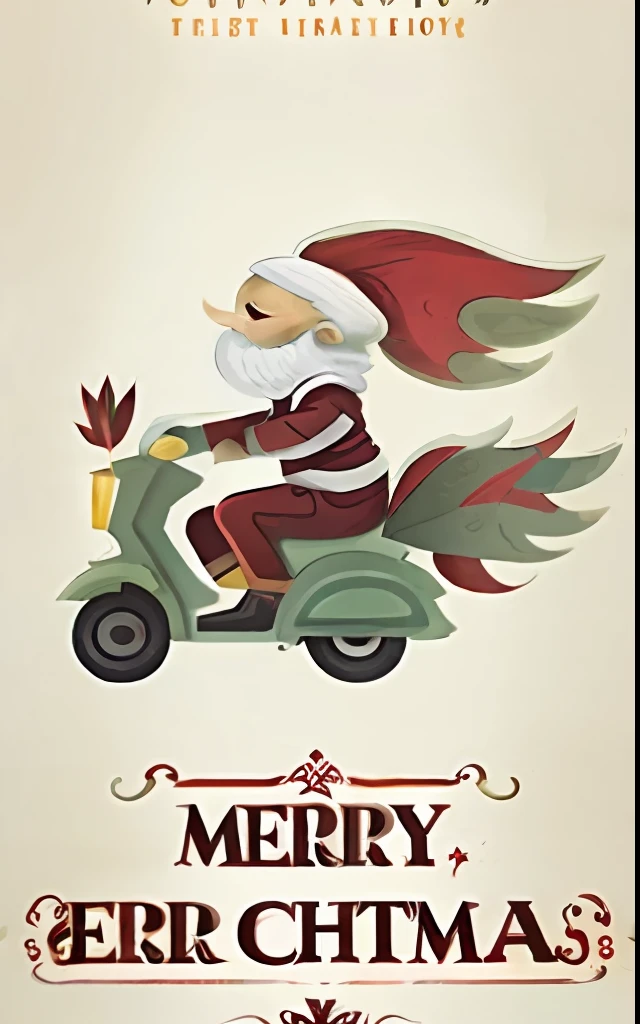 Merry Christmas card with Santa ride scooter, illustration!, santa, santa, 🕹️ 😎 🔫 🤖 🚬, santa, Profile picture, cheerfulness!!!, festivity, 🚿🗝📝, illustration », author：Brian Thomas, illustrated!!, Merry, Moped, author：Bernard DeAndrea, 🤬 🤮 💕 🎀