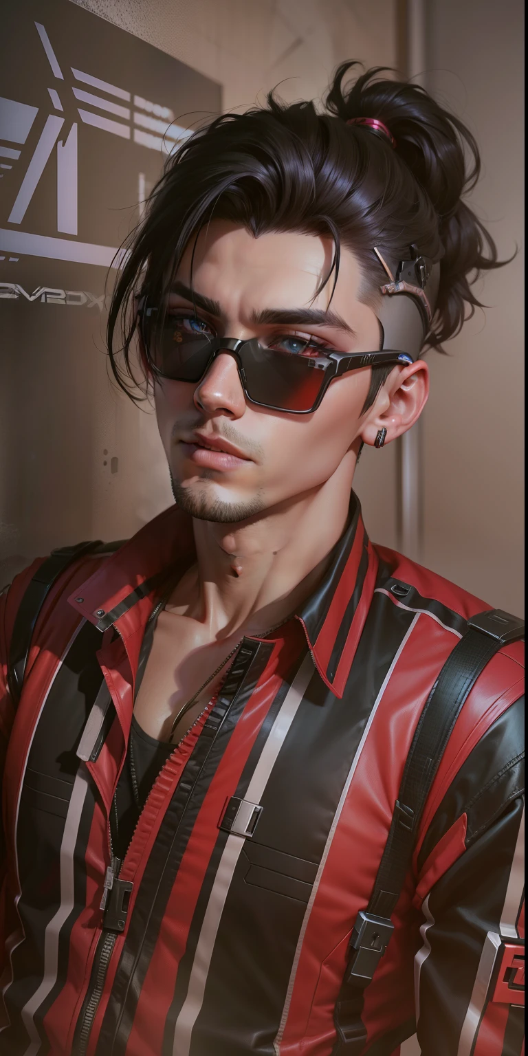 Change background cyberpunk handsome boy face realistic face 8k ultra realistic