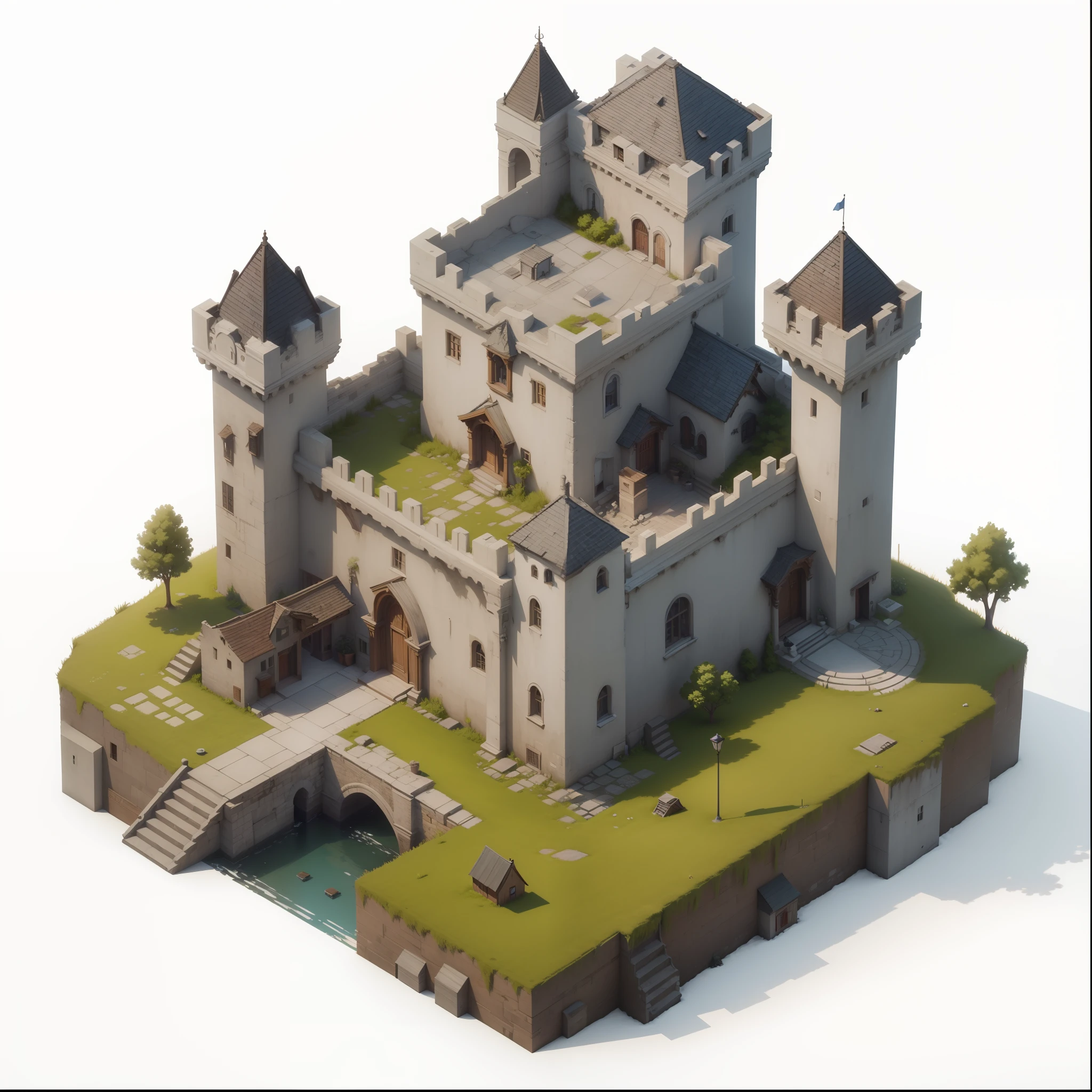 (illustration:1.1),(best quality),(masterpiece:1.1),(white background:1.5),stairs, flag, scenery, tree, outdoors, no humans, building, house, railing, window, chimney, balcony, grass, tower, door, 3D,hyperrealism,high detail,hyper quality,FHD,8K,((masterpiece, best quality;1.3)), ultra detailed, 8k unity wallpapers, colorful, cinematic shadow, extremely detailed and beautiful background,vhd, shadering VRay,RTX,(realistic:1.5),masterpiece, best quality,