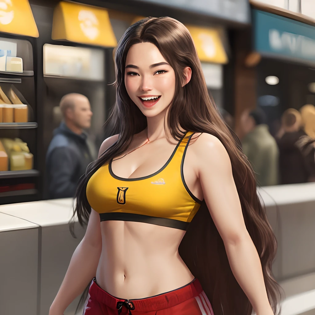 female pervert,Full of pockmarks,flatchest,Real Human,Long hair,Squint,Tall guy,Big yellow tooth,