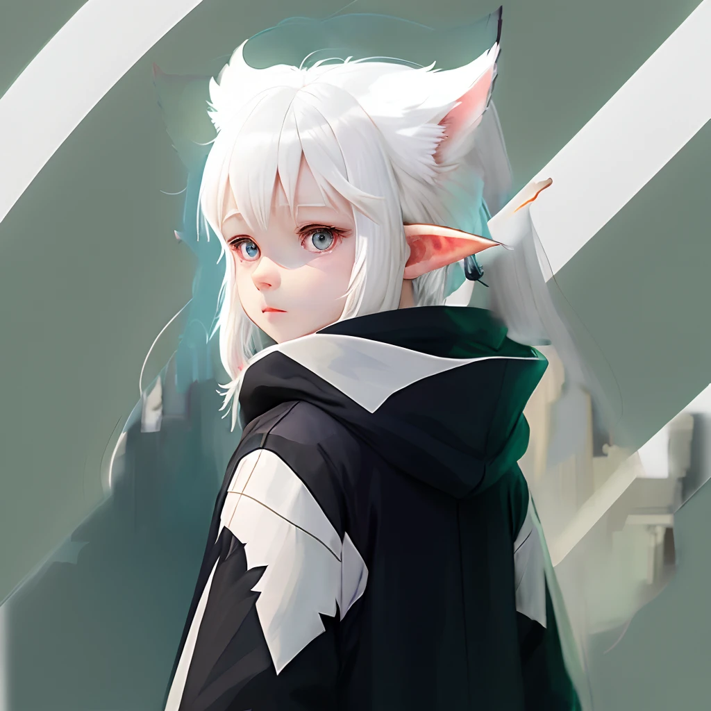 White-haired beast-eared
Two-dimensional avatar