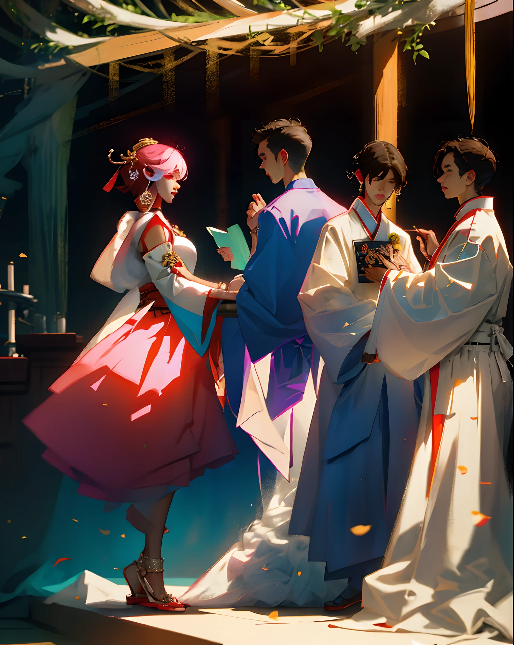 yae miko,wedding gown