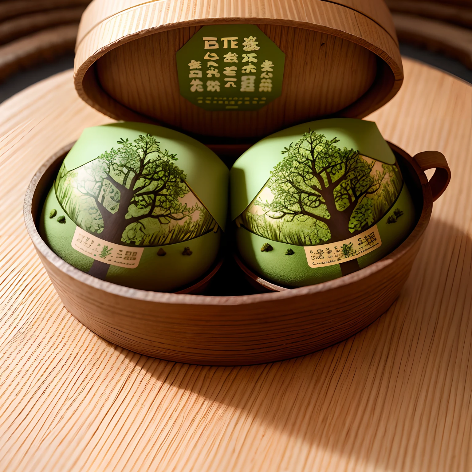 Ancient tree tea,packaging design,Small factory township