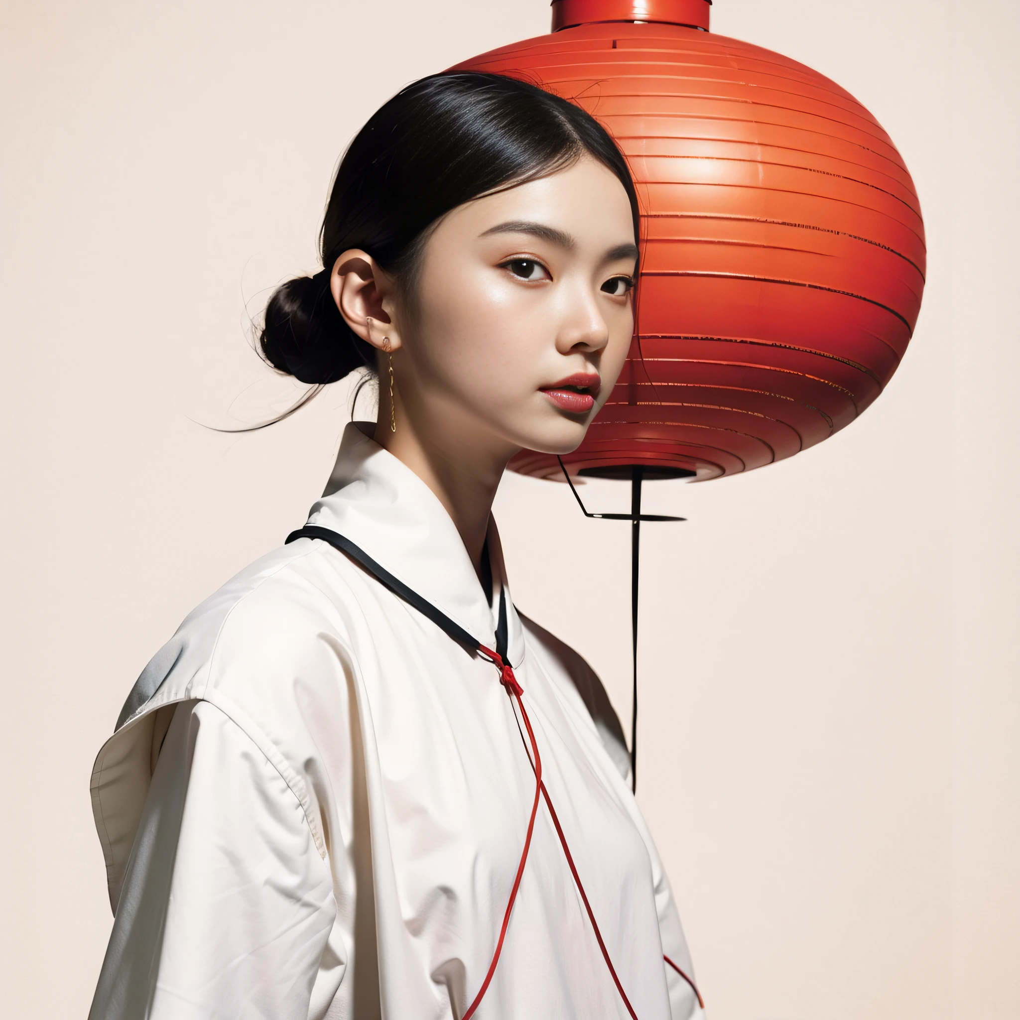 There was a woman with a red lantern on her head, by Russell Dongjun Lu, Zhang Jingna, inspired by Russell Dongjun Lu, A beautiful artwork illustration, artwork in style of sheng lam, By Li Song, author：Xie Huan, inspired by Zhang Xuan, inspired by Gao Cen, author：Sun Kehong, author：Golden Farmer, inspired by Yuan Jiang