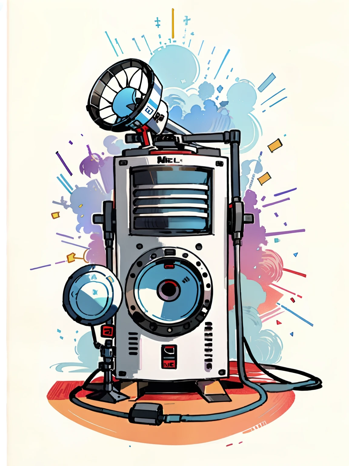 A huge microphone,microphones,mike,Youth and liveliness,The theme is microphone