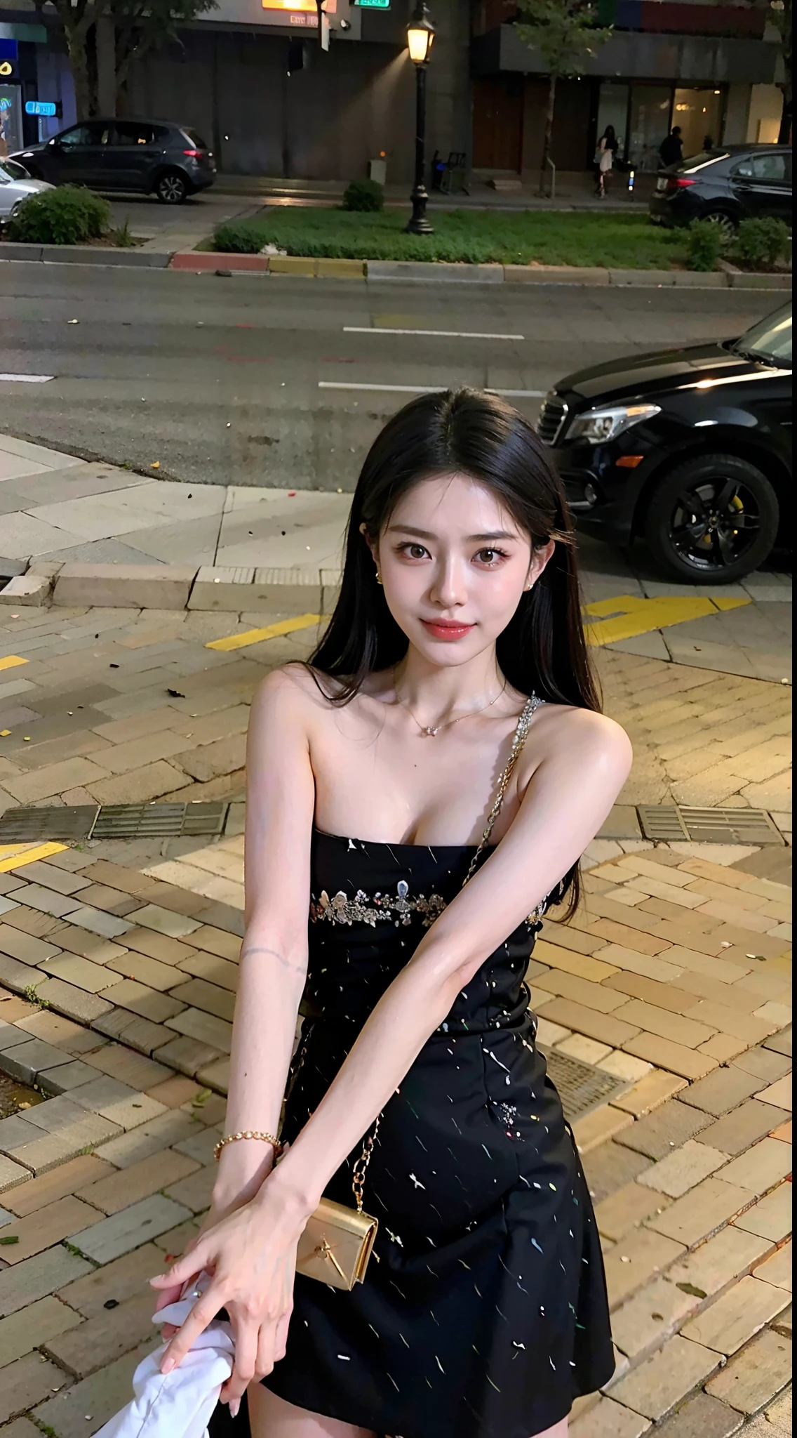 araffe asian woman in a black dress posing for a picture, trending at cgstation, lalisa manobal, Korean girl, Choi Hyun-hwa, xision wu, Gorgeous young Korean woman, dilraba dilmurat, xintong chen, 19-year-old girl, ruan jia beautiful!, Shin Jinying, jaeyeon nam