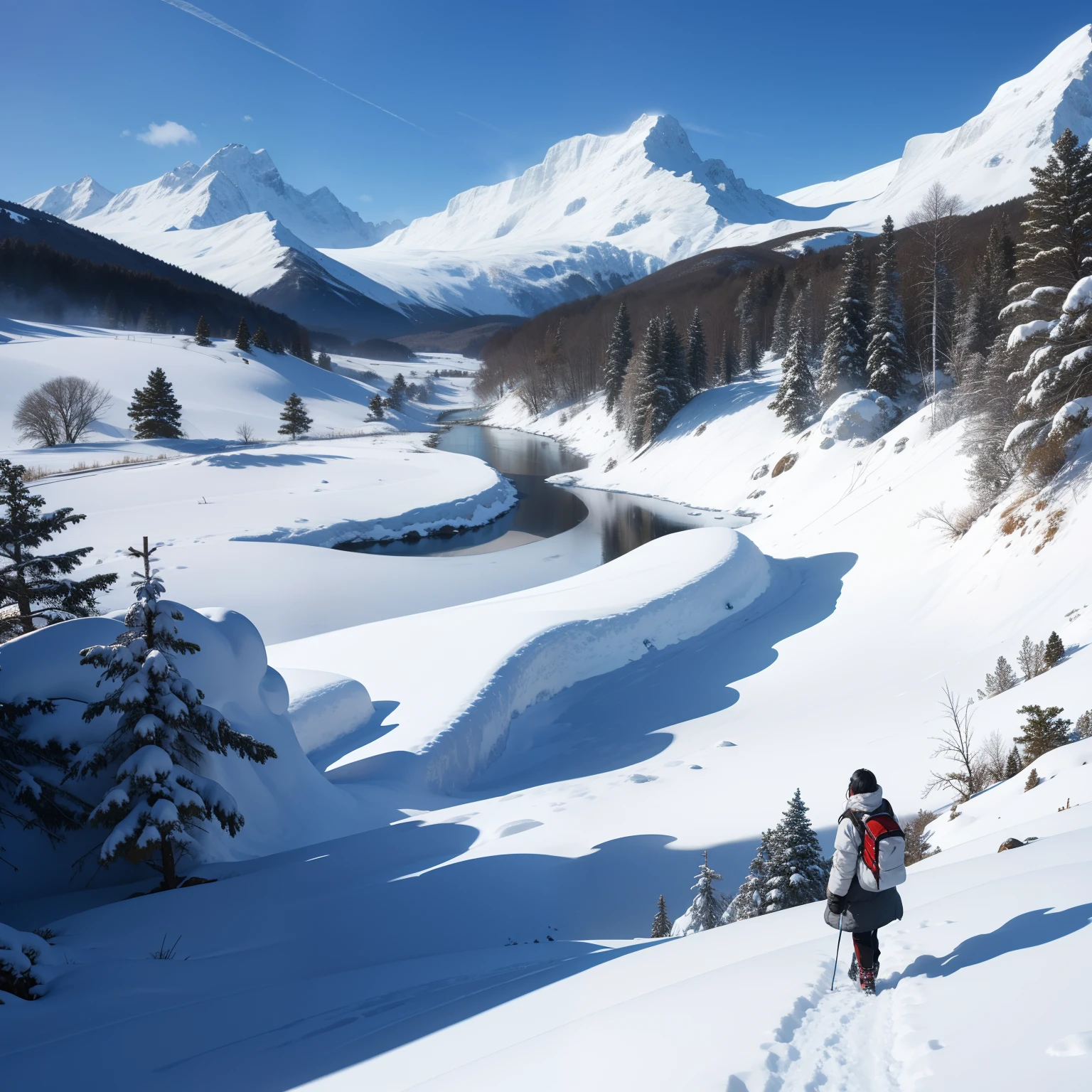 Snowy mountains in winter、Ice icing、Queen of snow、