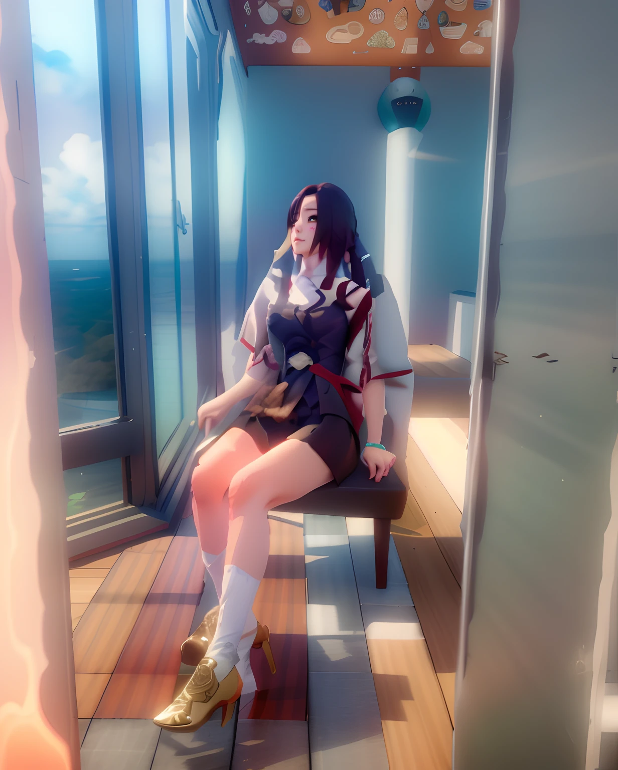 Star Dome Railway Stop Cloud Fox Ears Mask Normal Eyes Anime Style Sexy