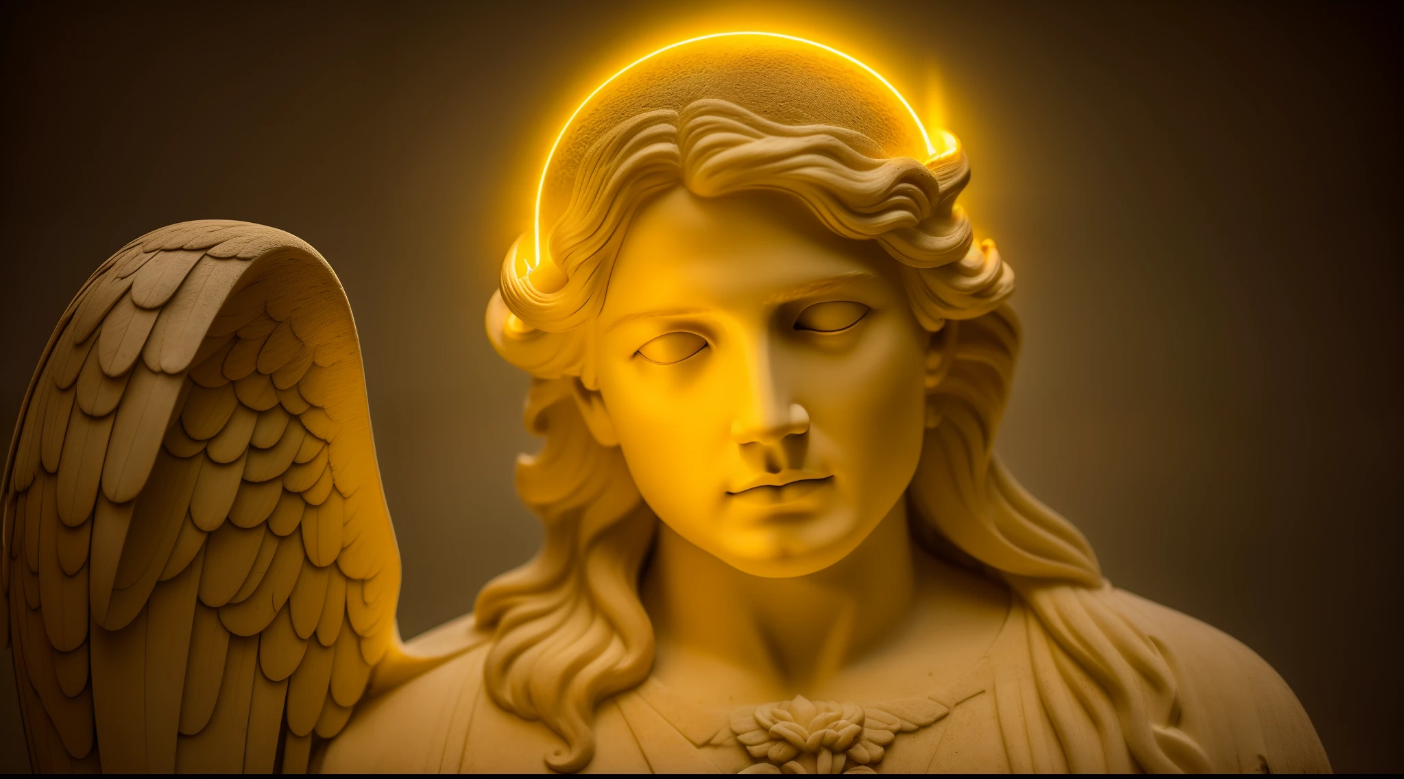 Anjo masculino iluminado, angelical, light around the head, fotorealista, 8k, foco, detalhado, 4300 x 3000 px