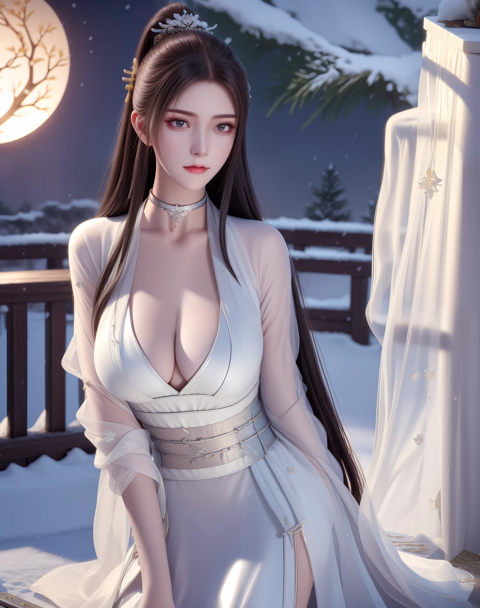 best qualtiy, tmasterpiece, A high resolution, (((1girl))), Ancient Chinese battlefield background,Metal armor, metalcollar, hair adornments, choker necklace, jewely, beautiful face, upon_body, Tyndall effect, realisticlying, dark studio, edge lit, twotonelighting, (highdetailskin:1.2), 8K UHD, digital SLR camera, gentle illumination, high high quality, Volumetriclighting, Frankness, photore, A high resolution, 4k, 8k, bokeh,Silver-white bikini armor,Embroidered phoenix on the chest,metal breastplate,tight-fitting,pony tails,Bare arms,Exposing the abdomen,arma,Short wrist guards,stocklings