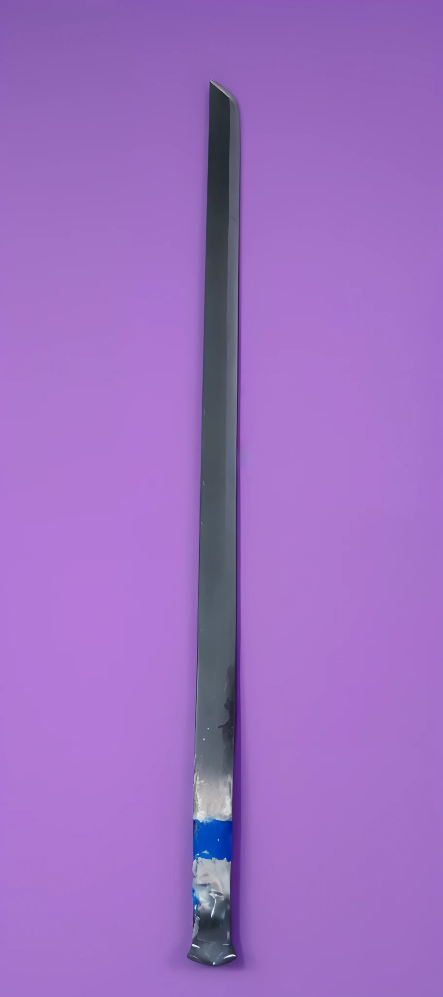 There is a knife that is on a purple surface, single long stick, espada grande, Very sharp modern photo, espada longa, polearm, Basic steel sword, two - handed sword, parede, linhas roxas retas finas, foto moderna de alta nitidez, espada de ferro preto, Katana, armored sword blade, espada, espada grande, Espada longa, Legendary sword of technology