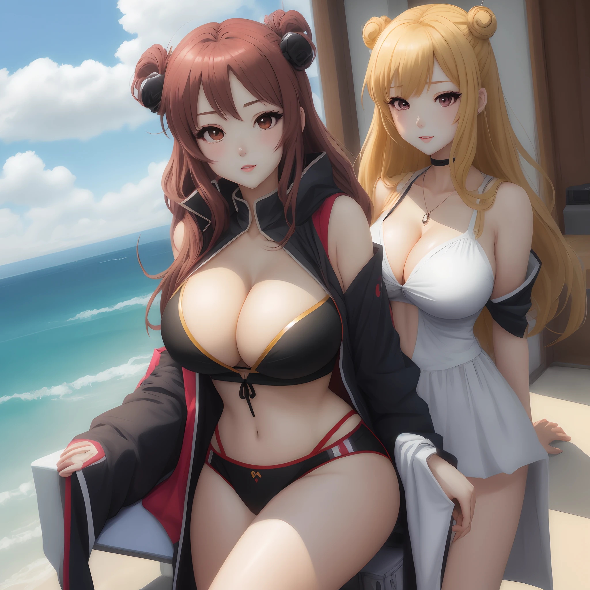 a beauty girl，anime big breast，Bigchest，nakeness