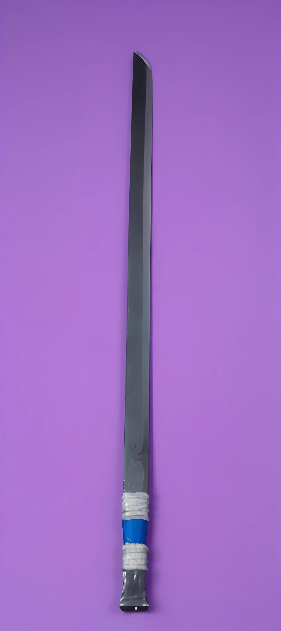 There is a knife that is on a purple surface, single long stick, espada grande, Very sharp modern photo, espada longa, polearm, Basic steel sword, two - handed sword, parede, linhas roxas retas finas, foto moderna de alta nitidez, espada de ferro preto, Katana, armored sword blade, espada, espada grande, Espada longa, Legendary sword of technology