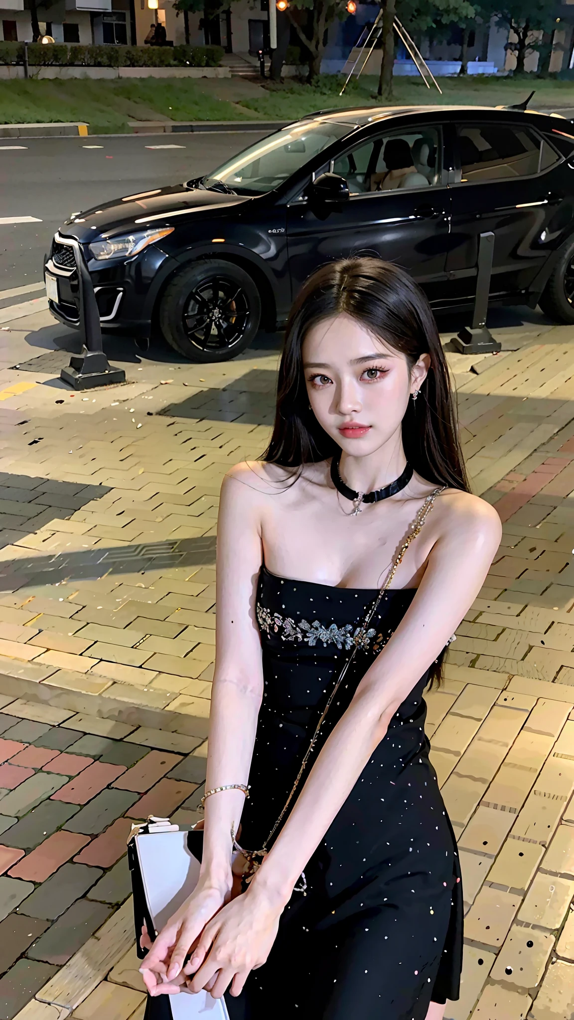 araffe woman in a black dress posing for a picture, dilraba dilmurat, jisoo from blackpink, ulzzangs, lalisa manobal, jossi of blackpink, trending at cgstation, jisoo of blackpink, young and cute girl, lalisa manoban of blackpink, Korean girl, 19-year-old girl