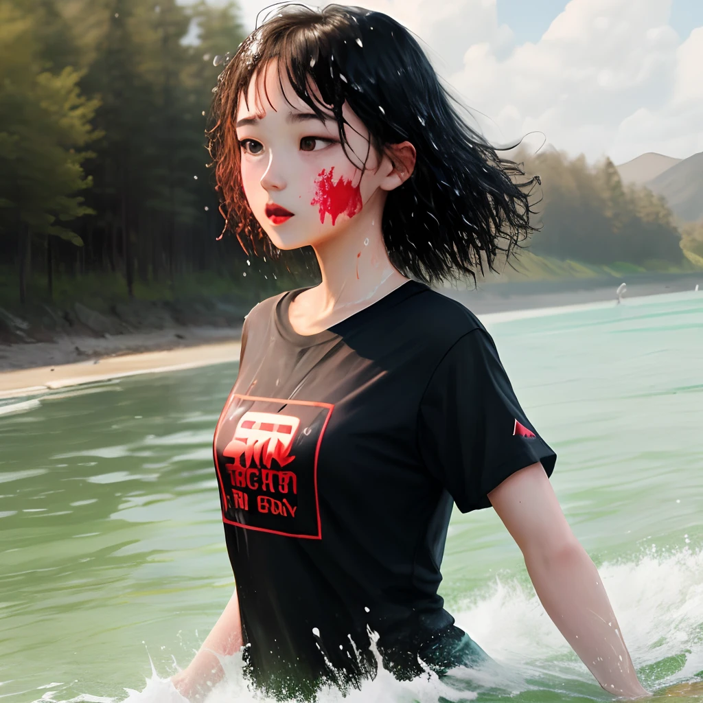 s girl,Get wet,The shirt,Be red in the face,blacksilk
