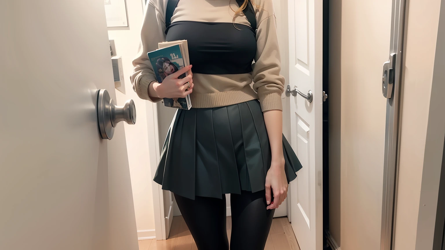 Pretty teenager，Neutral，a warm color palette，Two-dimensional comic book style