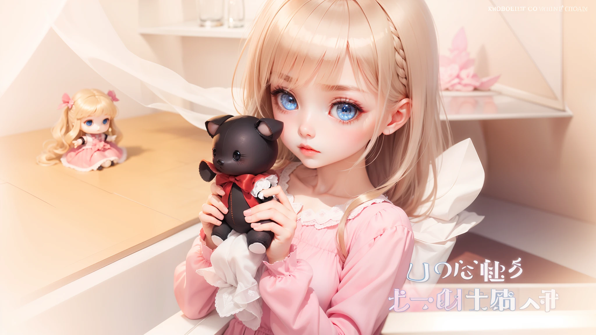 Beautiful shining eyes, like crystal clear glass,no word,doll,