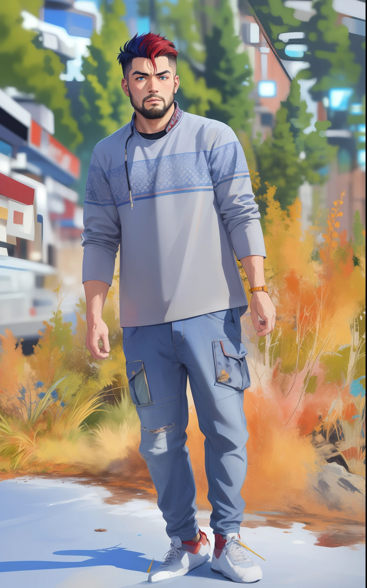 masterpiece, highest quality, realistic, subsurface scattering, chromatic lighting,
colorized, red + yellow + green + blue limited color palette, detailed concept drawing, line-art, illustration,
cyberpunk,
18yo 1man,
extrovert,
slick hair,
red jacket,
arms crossed,
looking mean,
America,
city,
club, people,
wet street surface,
detailed background,