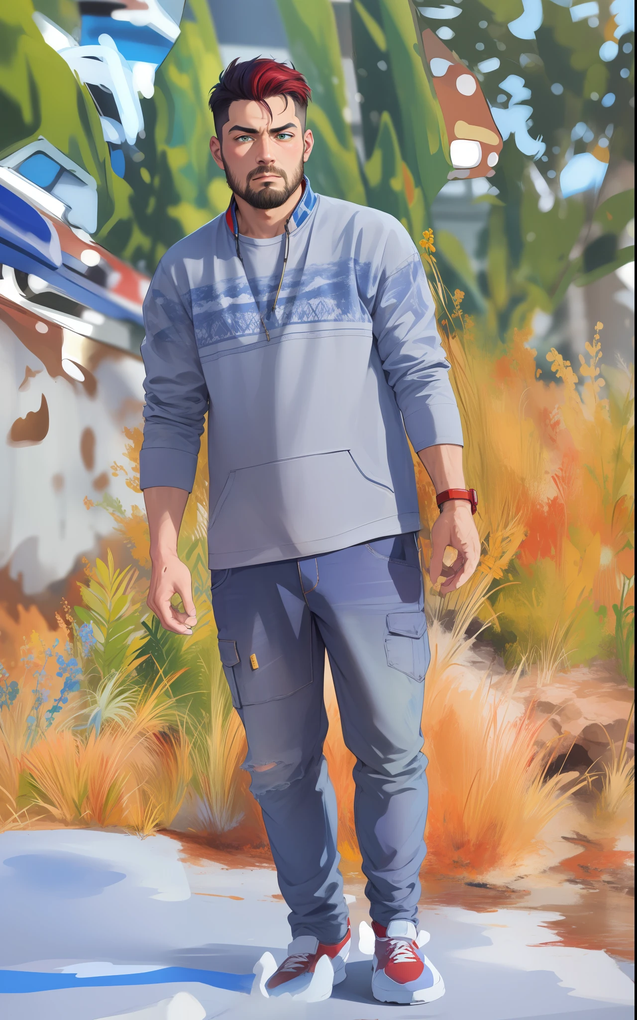 masterpiece, highest quality, realistic, subsurface scattering, chromatic lighting,
colorized, red + yellow + green + blue limited color palette, detailed concept drawing, line-art, illustration,
cyberpunk,
18yo 1man,
extrovert,
slick hair,
red jacket,
arms crossed,
looking mean,
America,
city,
club, people,
wet street surface,
detailed background,