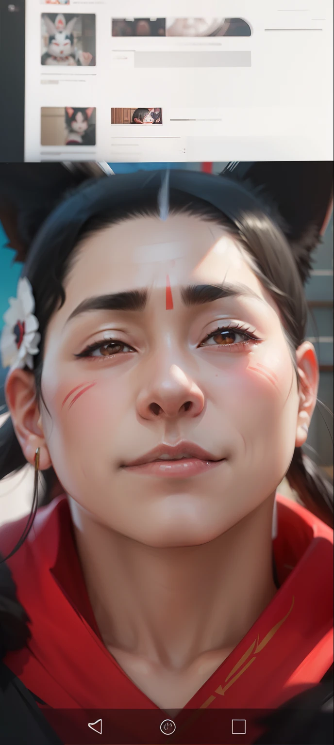 black hair, nihongami, maid headdress, tengu mask, wince, dog ears, endured face, naughty, naughty face, torogao, drooling, smug, heart in eye, doyagao, full blush, smirk, Surrealism, Gothic art, anime, modern, Fauvism, En plein air, 8k, super detail, ccurate, masterpiece, super detail, high quality, award winning, best quality, highres, 16k