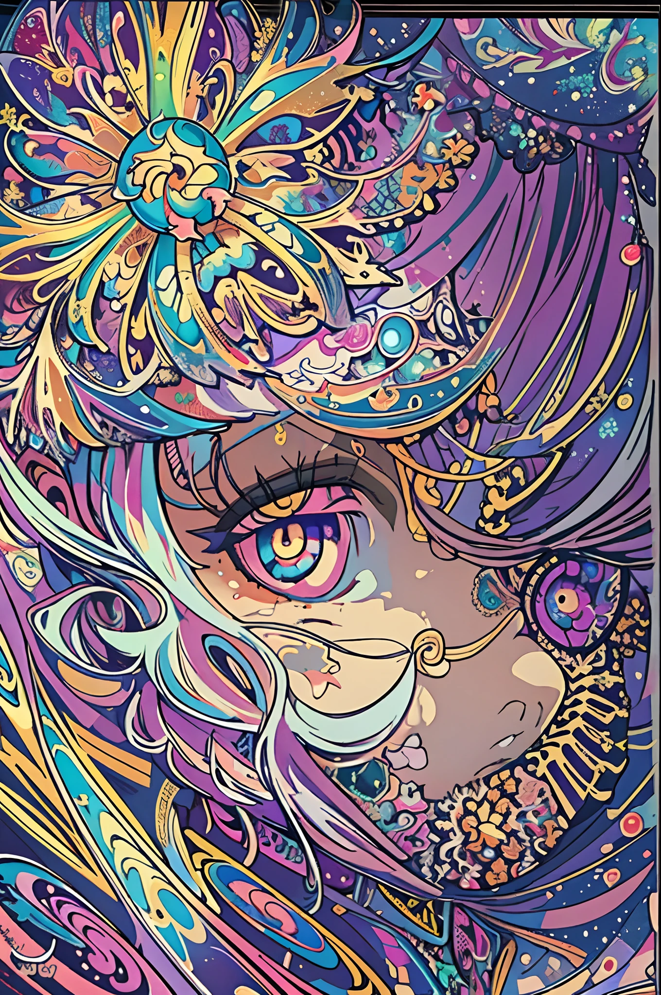 (masterpiece, top quality, best quality, official art, beautiful and aesthetic:1.2), (1girl), extreme detailed,(fractal art:1.3),colorful, highest detailed, (ahegao:1.4), showing cleavage, gigantic breasts