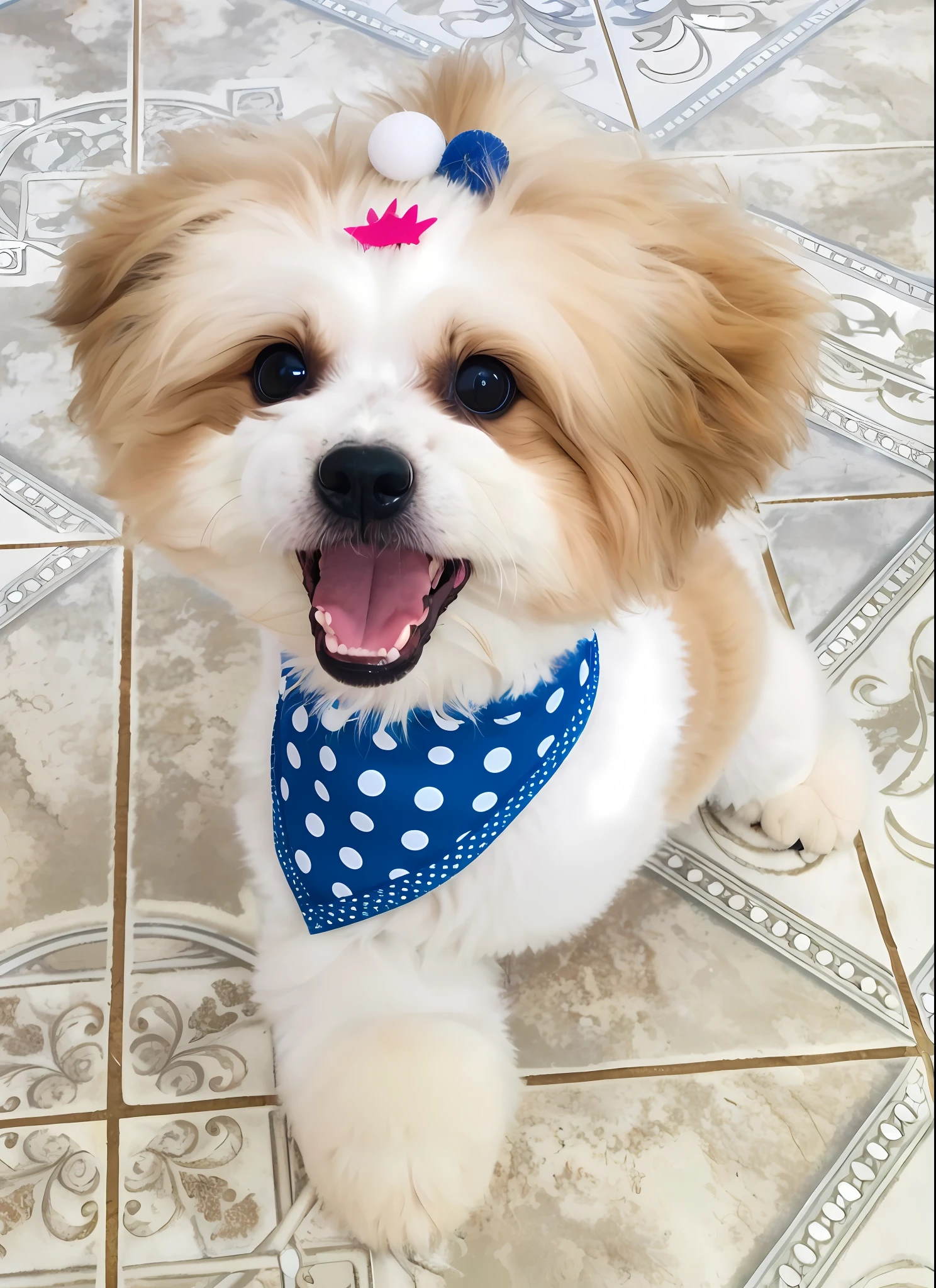 Happy Birthday to a happy furry baby, 4K HD Resolution, High quality image, award winning image, National Geographic picture with grainy background, award winning image, award winning image, hyperrealistic, high resolution, very detailed, award winning image, very detailed, HD Quality