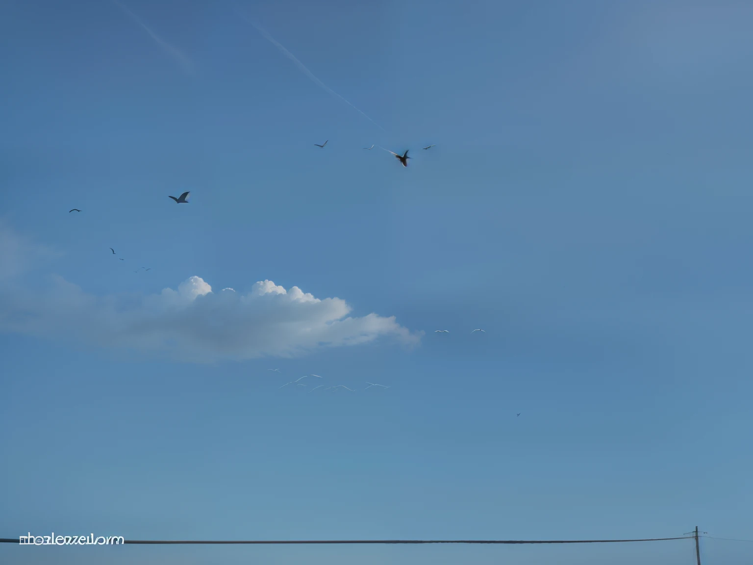 Flock of Birds,hyper HD,Colorful auspicious clouds