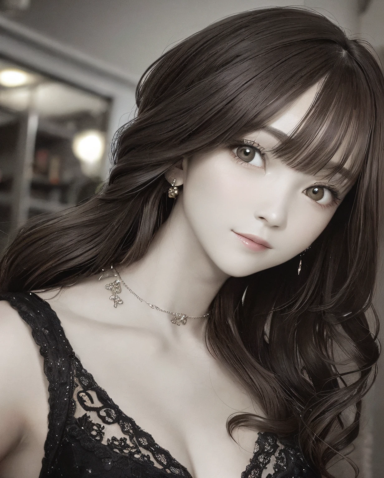 full bodyesbian,Japanese miscellaneous style,Extremely beautiful face,best qualtiy, realisticlying, 8K, A high resolution, 1girll, woman, (dent in the skin), (sportrait:0.6), (Daytime cityscape background)), fully colored, ((Small round chest,fully body photo,Extremely beautiful face,best qualtiy, realisticlying, 8K, A high resolution, 1girll, woman, (dent in the skin), (sportrait:0.6), (Daytime cityscape background:1.52)), fully colored, ((Small round chest,Neckline top:1.5)), head straight-looking at viewer:1.8, (1 girl looks at the audience with eyes:1.45, medium lenght hair, brunette color hair, partedbangs:1.45), (Bokeh)