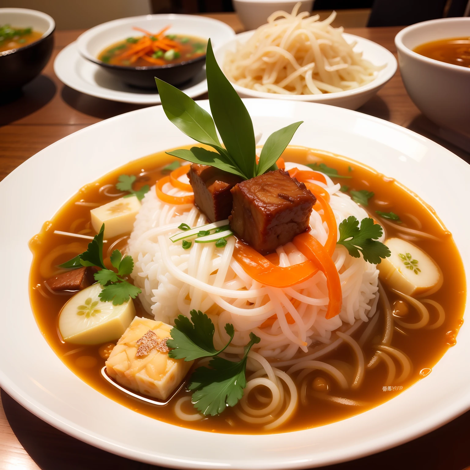 hightquality、foodphoto、独奏、masterpiece、Vietnamese cuisine、Thai Food Pho、