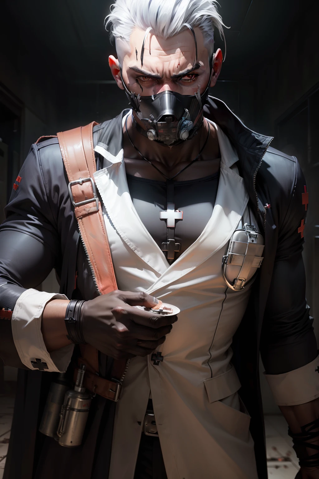 (((Bad dark man medic))), (mask)
