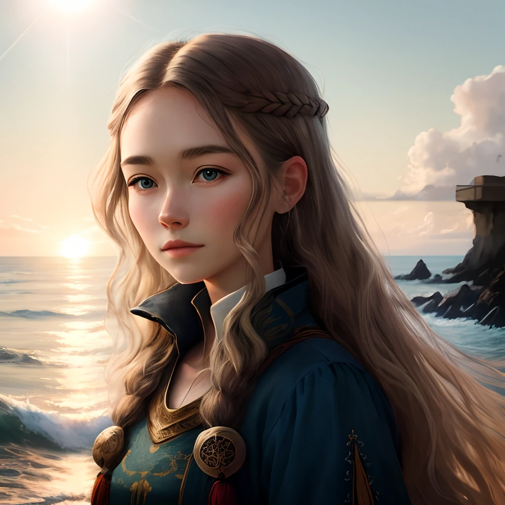 Ancient Ocean Sunshine Gentle Long-haired beauty