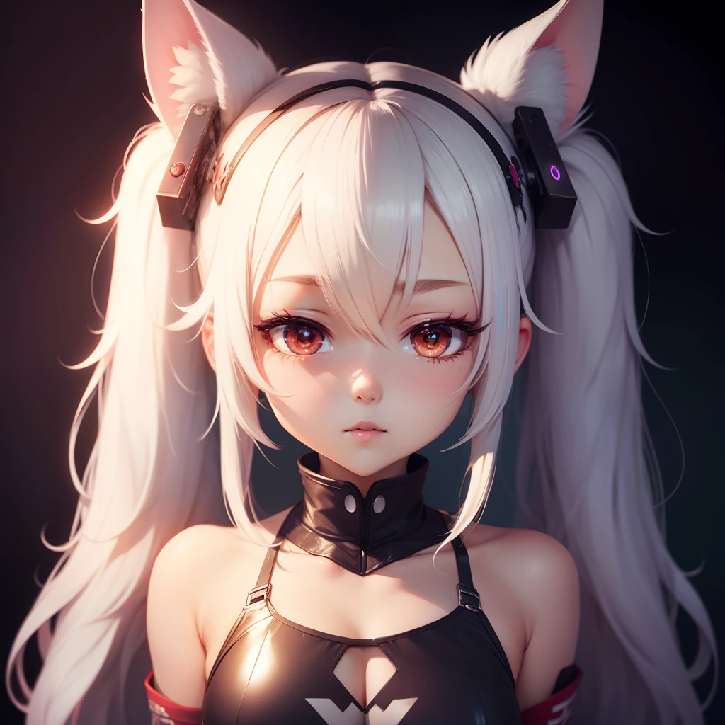 gradient hair, blonde hair, wet hair, halo, x-shaped pupils, kemonomimi mode, Surrealism, anime style, 8k, super detail